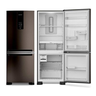 Geladeira 2 Portas 447L Frost Free Inverse BRE57FK Brastemp Preto Inox 220V