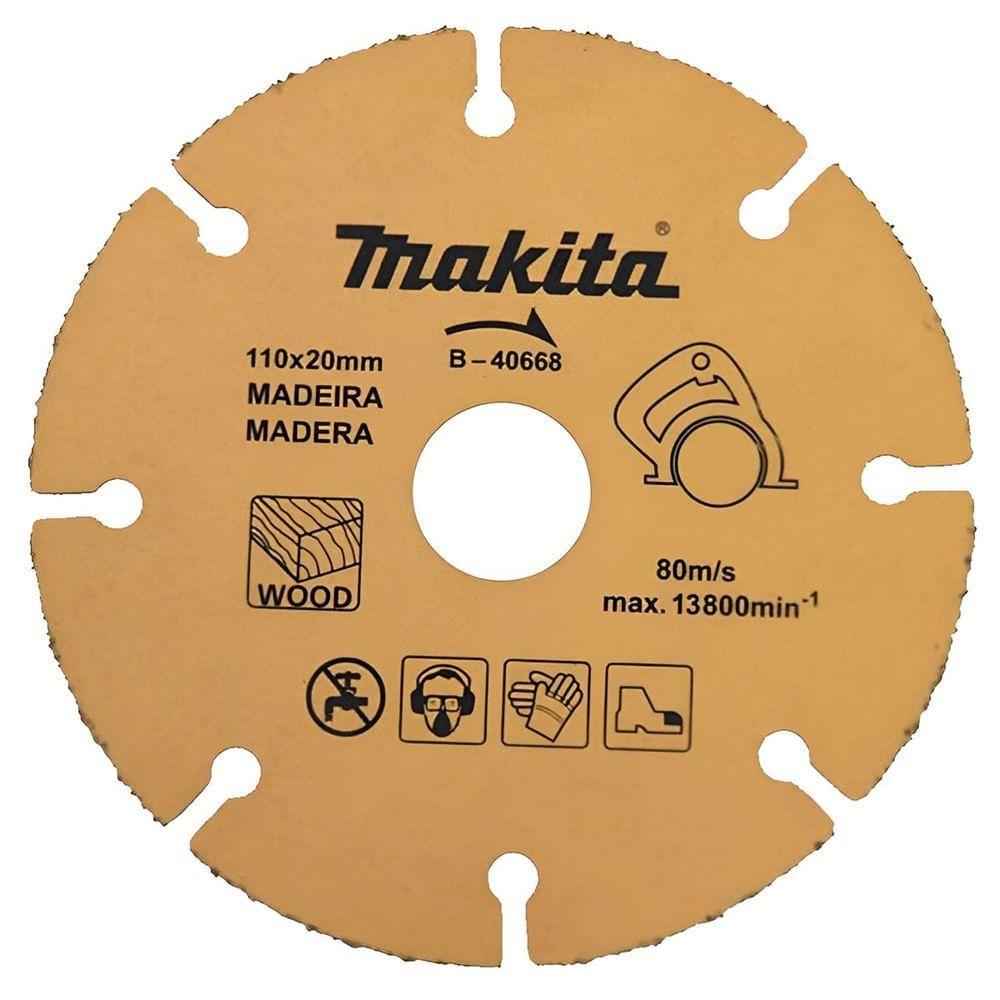Disco De Serra Tungstênio Para Madeira 110mm - B-40668 - Makita Disco Tungstenio P-madeira 110mm Makita B-40668 - 1