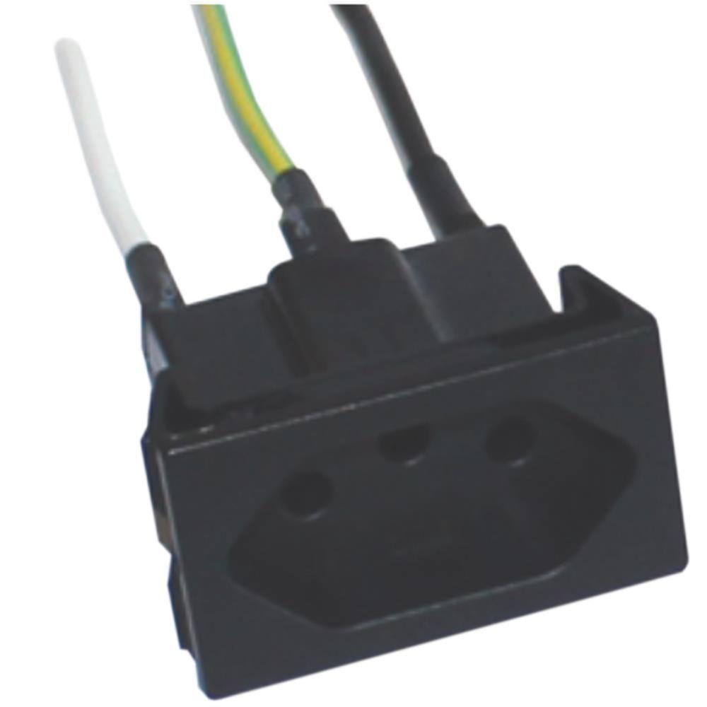 Tomada De Painel Com Cabo 20a 250v Preto - S8629 - Steck Tomada De Painel C-cabo 20a 250v Pt Steck S8629 - 1