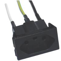 Tomada De Painel Com Cabo 20a 250v Preto - S8629 - Steck Tomada De Painel C-cabo 20a 250v Pt Steck S8629 - 1