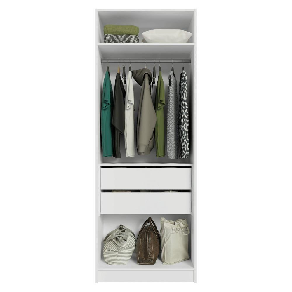 Guarda-roupa Modulado 2 Portas 2 Gavetas 1 Cabideiro Branco Neo Madesa - 5