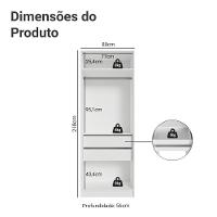 Guarda-roupa Modulado 2 Portas 2 Gavetas 1 Cabideiro Branco Neo Madesa - 3