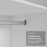 Guarda-roupa Modulado 2 Portas 2 Gavetas 1 Cabideiro Branco Neo Madesa - 8