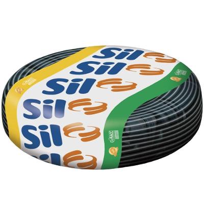 Cabo Flexsil De Cobre 750 Volts 10mm Preto 100 Metros - 3.021 Pt - Sil Cabo Flexivel Preto 750v 10,00mm 100m Sil