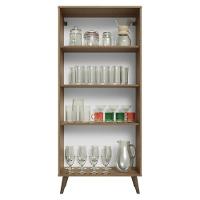 Cristaleira 70 Cm 2 Portas De Vidro Com Pés Cônicos Rustic-branco-rustic Vik Madesa - 5