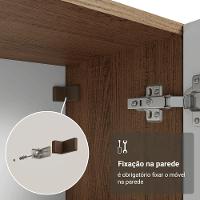 Cristaleira 70 Cm 2 Portas De Vidro Com Pés Cônicos Rustic-branco-rustic Vik Madesa - 8