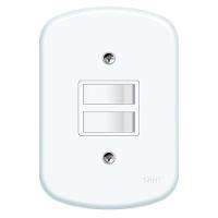 Interruptor Embutir 2 Paralela Com Placa Série Blanc - 0642 - Fame Interruptor Embutir 2p.paralela C-p Sb F 642 Fame - 1