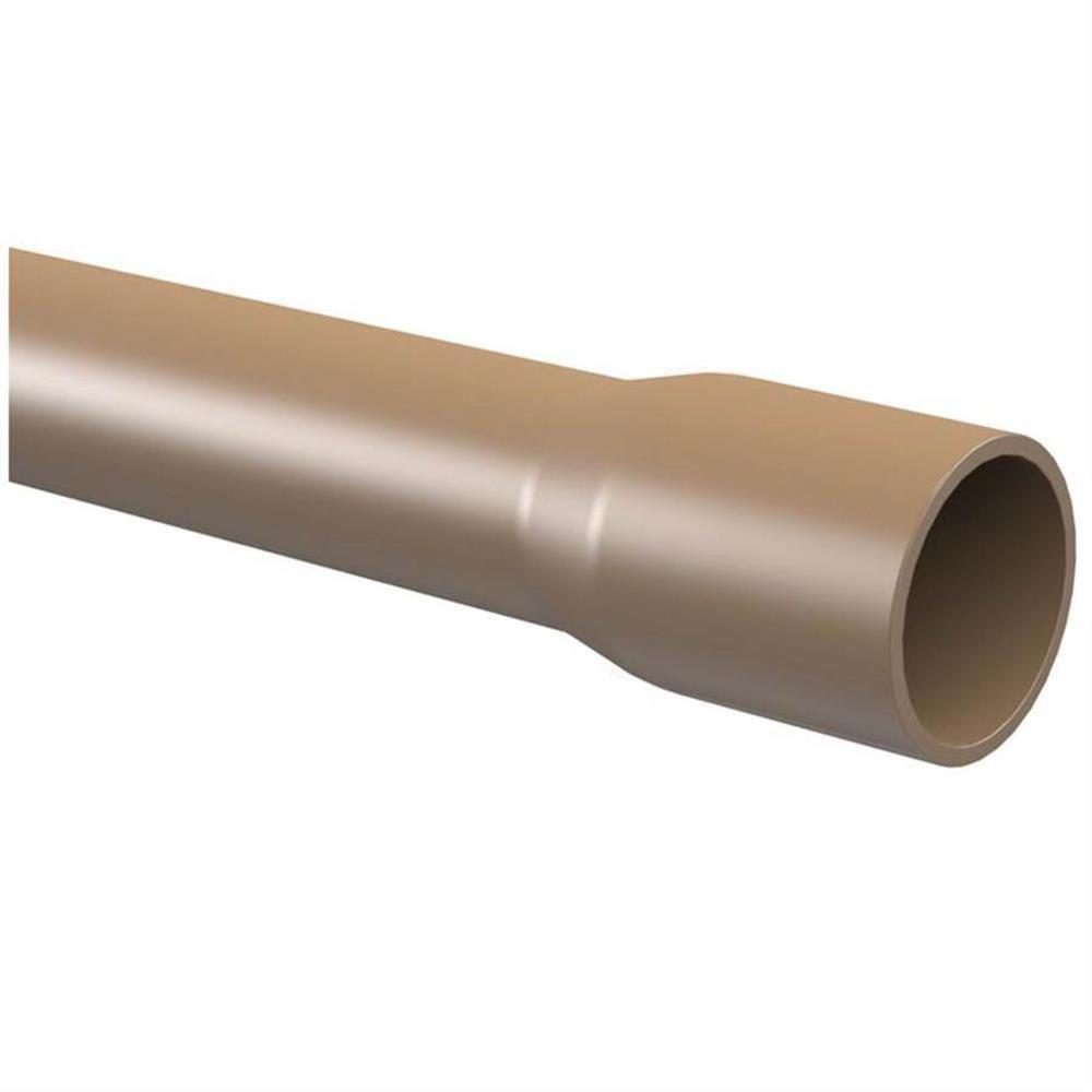 Tubo Pvc Para água Fria Soldável 3 Metros 1.1-4"" 40mm Marrom - 10.12.184.1 - Tigre Tubo Soldavel 40mmx3m Marrom - 1