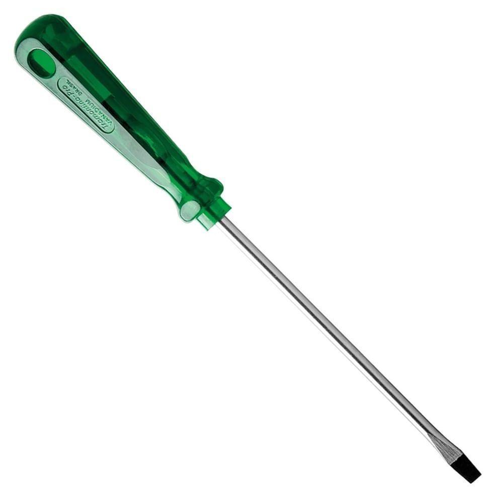 Chave De Fenda Em Aço Com 8x125mm E 5-16x5"" Polegada - 44110041 - Tramontina Chave Fenda Ponta Chata 8x125mm Tramontina - 1