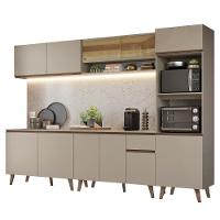 Armário De Cozinha Completa 300 Cm Nice Madesa 01 Crema - 2