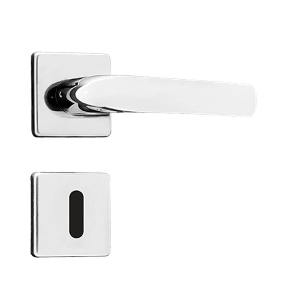 Conjunto De Fechadura Interna 1700 Viena Cromado - 94463 - Silvana - 1