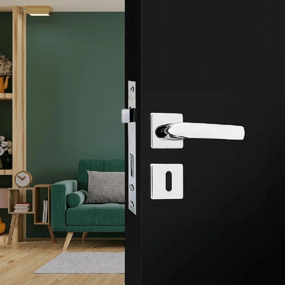 Conjunto De Fechadura Interna 1700 Viena Cromado - 94463 - Silvana - 3