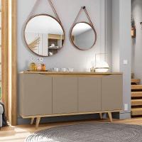 Aparador Buffet Grace Com 4 Portas E Pés De Madeira Maciça Fendi Hanover - 2