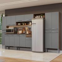 Armário De Cozinha Completa 325cm Rustic-cinza Emilly Madesa 07 - 1