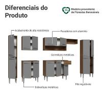 Armário De Cozinha Completa 325cm Rustic-cinza Emilly Madesa 07