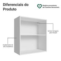 Armário Aéreo Para Quarto 60 Cm 2 Nichos Abertos Branco Neo Madesa - 3