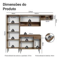 Armário De Cozinha Completa 229cm Rustic-preto Emilly Madesa 016 - 3