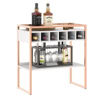 Aparador Adega Bar Branco/cobre Com Prateleira E Nichos Para Vinhos - Pleno - 2