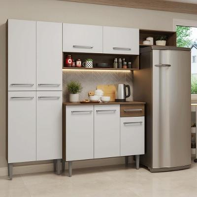 Armário De Cozinha Completa 229cm Rustic-branco Emilly Madesa 016