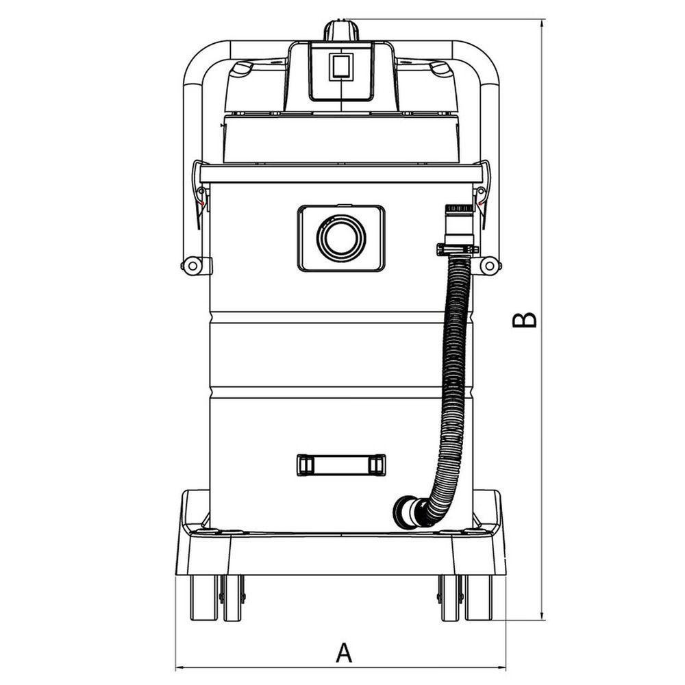 Aspirador Pó Sólidos Líquidos 127 V 1400 W Tanque Aço Inox Capacidade 50 Litros Tramontina Pro Tramontina - 2