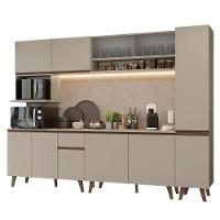 Armário De Cozinha Completa 280 Cm Crema Nice Madesa 02 - 2