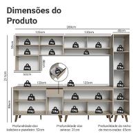 Armário De Cozinha Completa 280 Cm Crema Nice Madesa 02 - 3