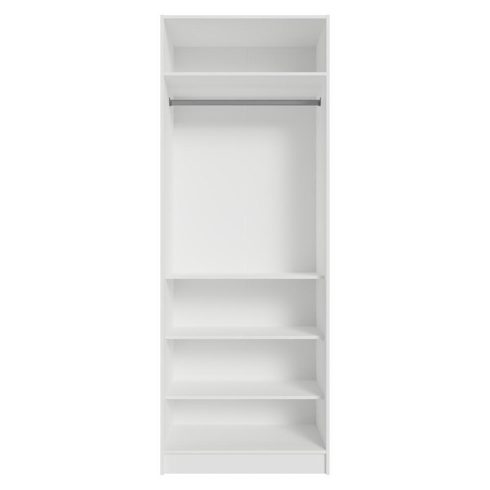 Guarda-roupa Modulado 2 Portas 4 Prateleiras 1 Cabideiro Branco Neo Madesa - 10