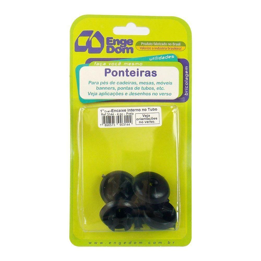 Ponteira Oval De 1"" Com Encaixe No Tubo - 3144 - Engedom Ponteira Oval Exp.int-ext.tubo 1" 3144 4 Pçs - 1