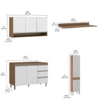 Cozinha Compacta Pequena Para Kitnet 4 Peças Mdp Menu Móveis Branco - 3