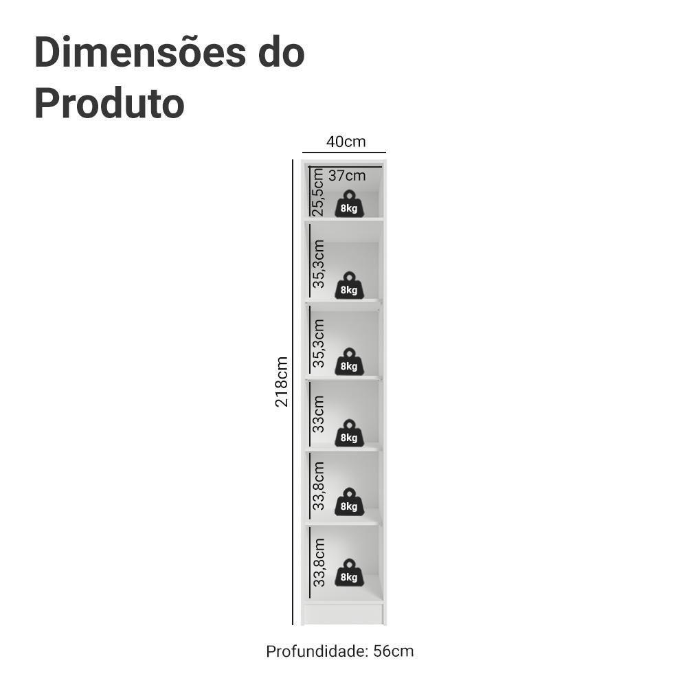 Guarda-roupa Modulado 1 Porta Branco Neo Madesa - 2