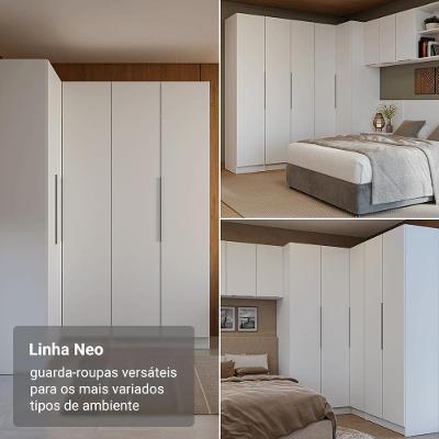 Guarda Roupa Modulado Neo 1 Porta de Bater Branco MDP Madesa