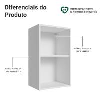 Armário Aéreo Para Quarto 40 Cm 2 Nichos Abertos Branco Neo Madesa - 3