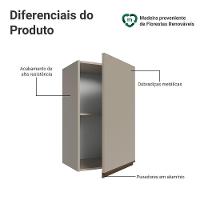 Armário Aéreo 40 Cm 1 Porta Nice Madesa Crema - 3