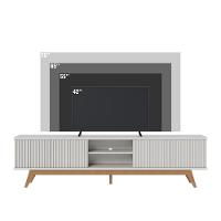 Rack Bancada Fortaleza Off White Matte Com Mesa De Centro Jeri Off White Freijó - Colibri - 8