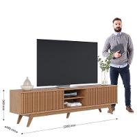 Rack Bancada Fortaleza Freijó Com Mesa De Centro Jeri Off White Freijó - Colibri - 5