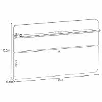 Painel Suspenso Curv Sala Tv Até 70 Pol Com Prateleira Cinamomo Off White - 4