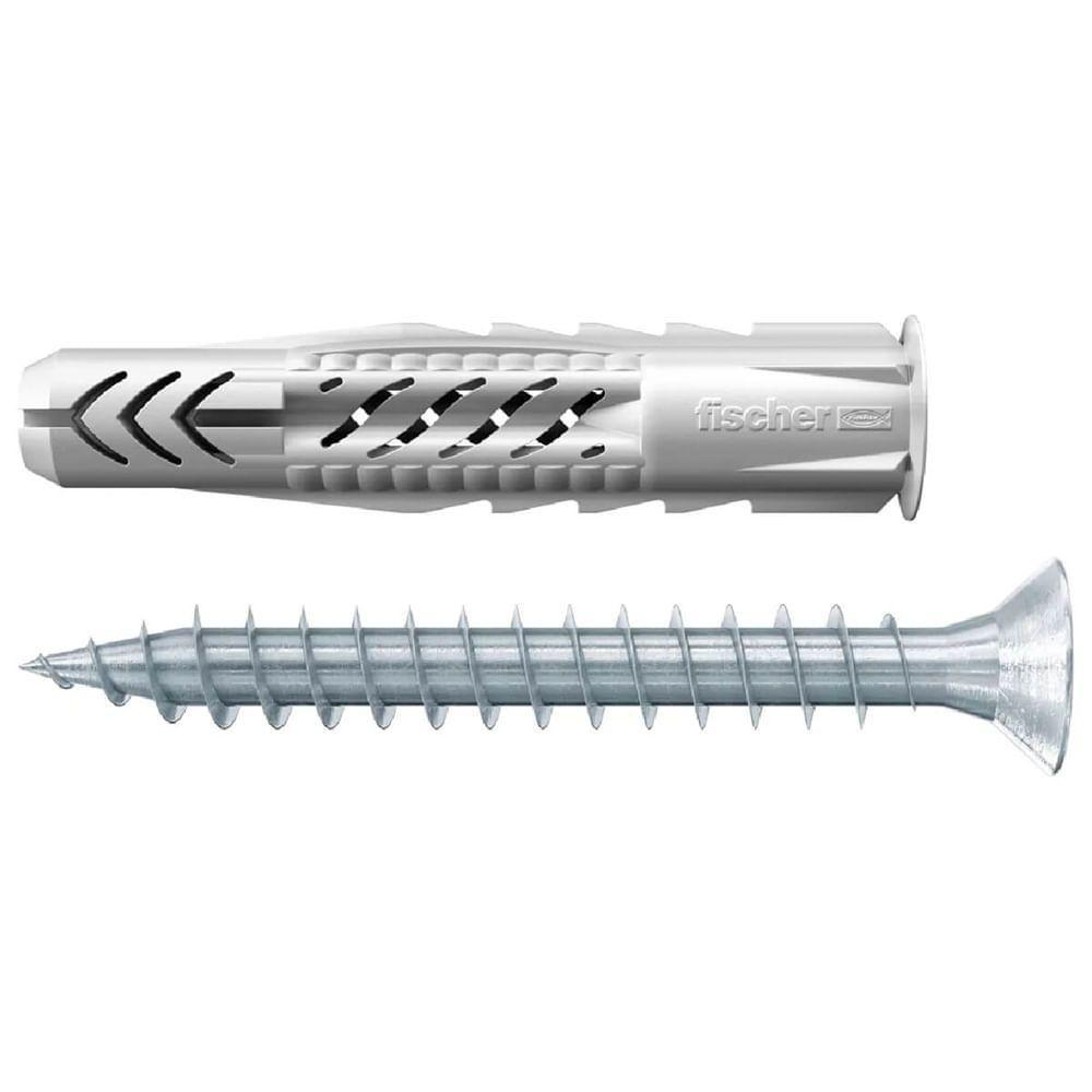 Bucha Universal Ux 6x35mm Com Aba E Parafuso Cabeça Chata Com 80 Unidades - 600203 - Fischer - 1