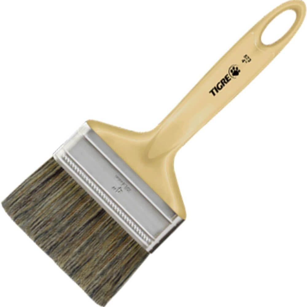 Trincha Dupla Cerda Com Filamento Gris De 4? 573 - 60573016 - Pincéis Tigre Trincha 4" 573 - 60573016 - Pincéis Tigre - 1