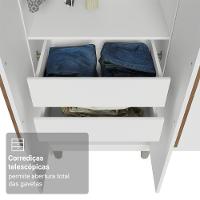 Guarda-roupa Casal Com Pés 8 Portas Batentes Branco-branco-rustic Netuno Madesa - 7