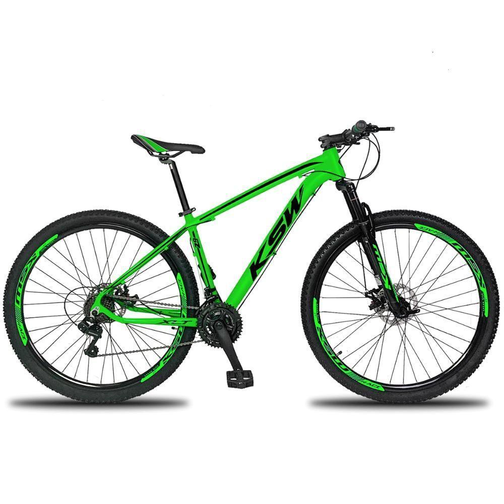 Bicicleta Aro 29 Ksw 27v Alivio, Freio Hidraulico, Trava E K7 - 15 Verde-preto - 1