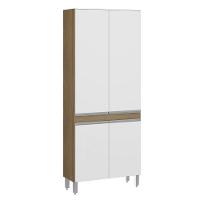 Armário Paneleiro Para Cozinha 80x202cm Mdp 0452 Menu Móveis Branco - 1