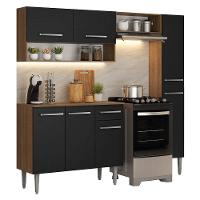 Armário De Cozinha Completa 197 Cm Rustic-preto Emilly Madesa 01 - 2