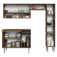 Armário De Cozinha Completa 197 Cm Rustic-preto Emilly Madesa 01 - 5