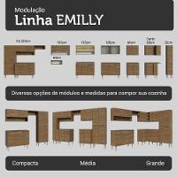 Armário De Cozinha Completa 197 Cm Rustic Emilly Madesa 02 - 9