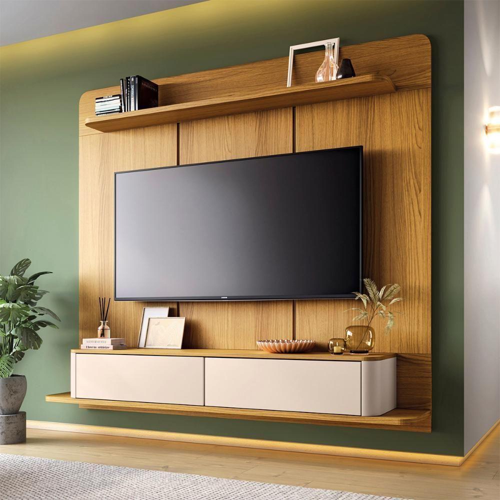 Painel Home Suspenso Galax Tv Até 70 Polegadas Cinamomo Off White - 2