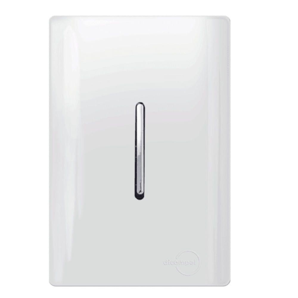 Interruptor Simples Vertical Cromado Com Placa - Dc-12001 - Novara - 1