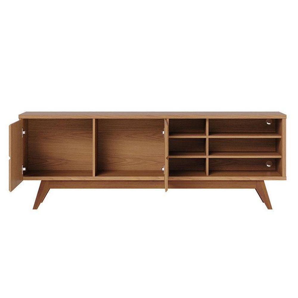 Rack Bancada Noronha 1.8 Freijó Com Mesa De Centro Jeri Freijó Off White - Colibri - 3