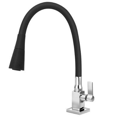 Torneira De Mesa Para Cozinha Quadrada Premium Cone Duplo Jato Preto 2704 C-75 - 772540 - Stoc