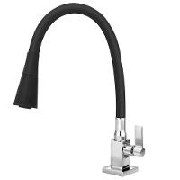 Torneira De Mesa Para Cozinha Quadrada Premium Cone Duplo Jato Preto 2704 C-75 - 772540 - Stoc - 1