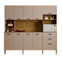 Kit Cozinha Intense 222cm 10 Portas E 2 Gavetas Kits Paraná Freijó/vanilla - 2